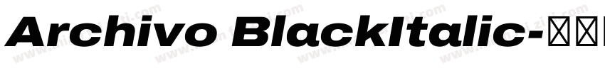 Archivo BlackItalic字体转换